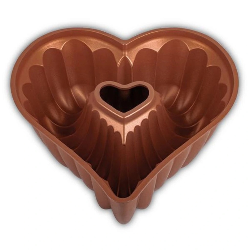 Φόρμα για κέικ τύπου bábovka KITCHISIMO καρδιά/χάλκινη