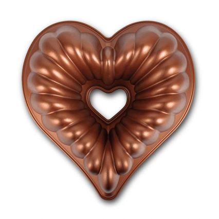 Φόρμα για κέικ τύπου bábovka KITCHISIMO καρδιά/χάλκινη