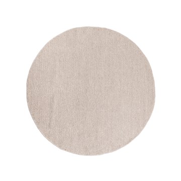 Φυσικό στρογγυλό χαλί FIR WOOL 160 cm 2600 g/m2 μπεζ