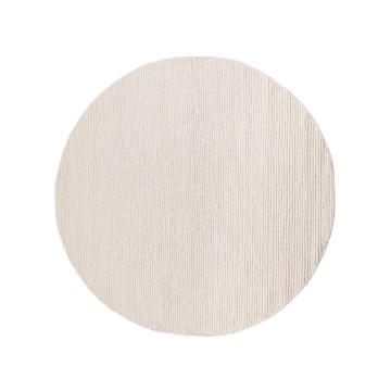 Φυσικό στρογγυλό χαλί FIR WOOL 160 cm, 2600 g/m², εκρού