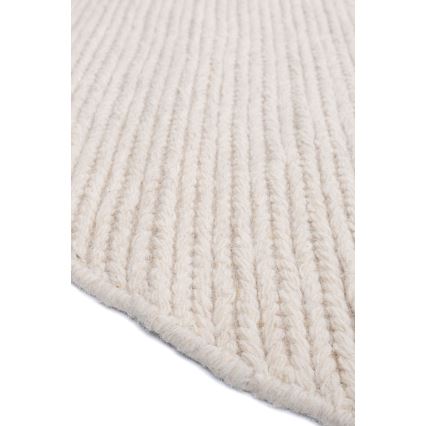 Φυσικό στρογγυλό χαλί FIR WOOL 160 cm, 2600 g/m², εκρού