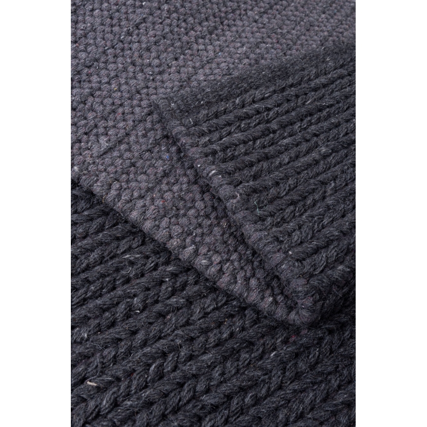 Φυσικό χαλί FIR WOOL 120x170 cm 2600 g/m2 ανθρακί