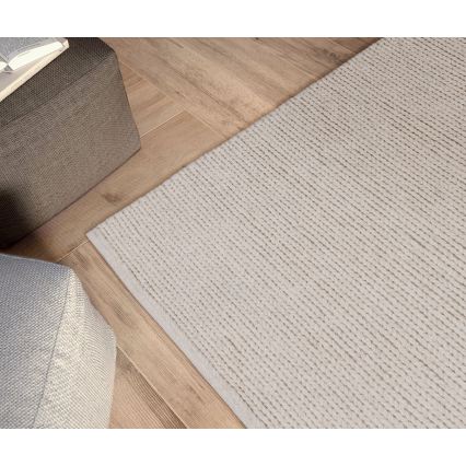 Φυσικό χαλί FIR WOOL 120x170 cm 2600 g/m2 εκρού