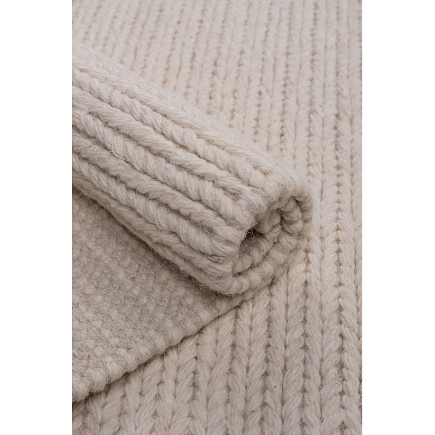 Φυσικό χαλί FIR WOOL 120x170 cm 2600 g/m2 εκρού