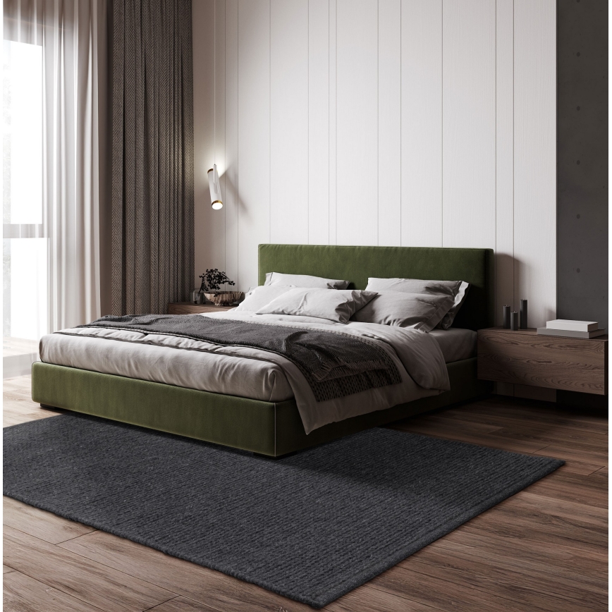 Φυσικό χαλί FIR WOOL 160x230 cm 2600 g/m2 ανθρακί