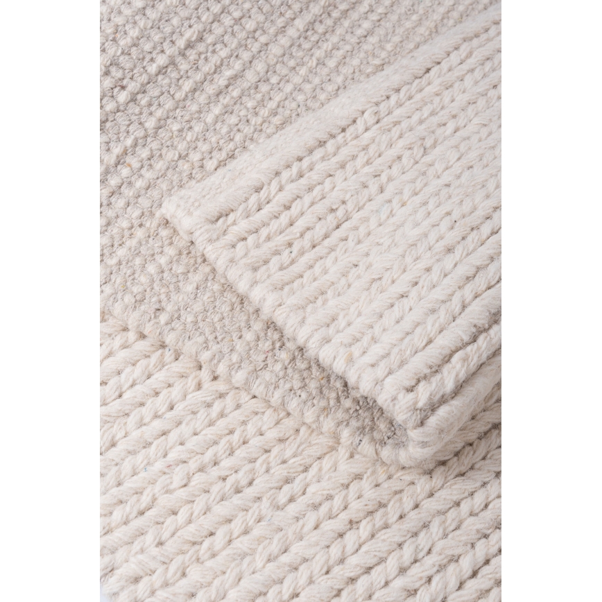 Φυσικό χαλί FIR WOOL 160x230 cm 2600 g/m2 σε κρεμ απόχρωση