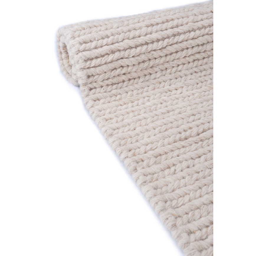 Φυσικό χαλί FIR WOOL 160x230 cm 2600 g/m2 σε κρεμ απόχρωση