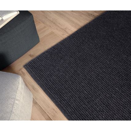 Φυσικό χαλί FIR WOOL 70x140 cm 2600 g/m2 ανθρακί