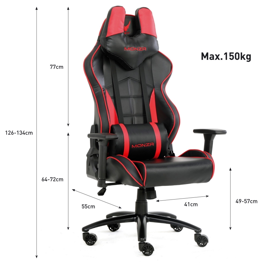 Καρέκλα gaming VARR Monza μαύρο/κόκκινο