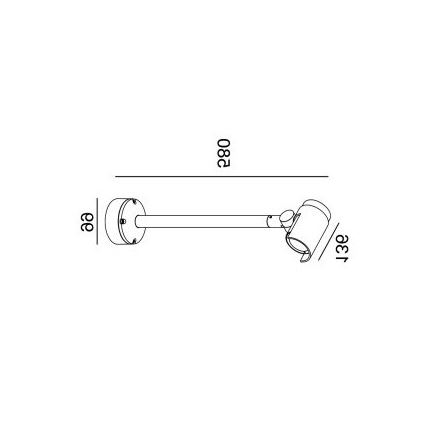 Gardino LX1674 - LED Επιτοίχιο φωτιστικό σποτ εξωτερικού χώρου ROSE LED/15W/230V IP65