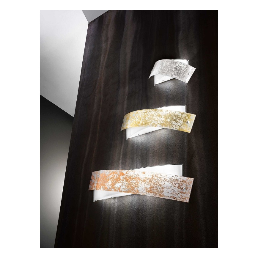 Gea Luce CAMILLA A M arg - Φωτιστικό τοίχου CAMILLA 4xE14/28W/230V 54 cm ασήμι