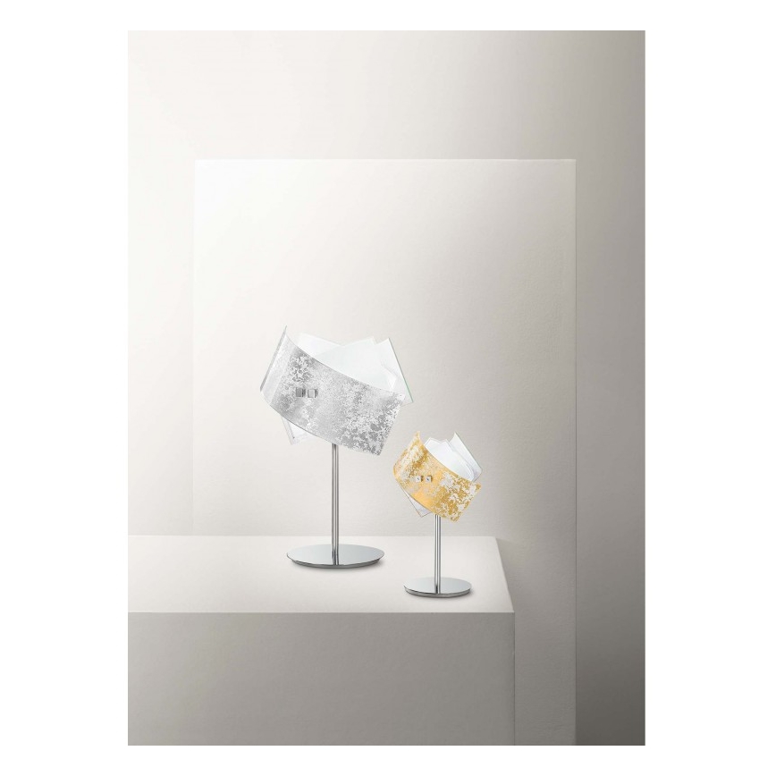 Gea Luce CAMILLA L P arg - Eπιτραπέζια λάμπα CAMILLA 1xE14/42W/230V ασήμι