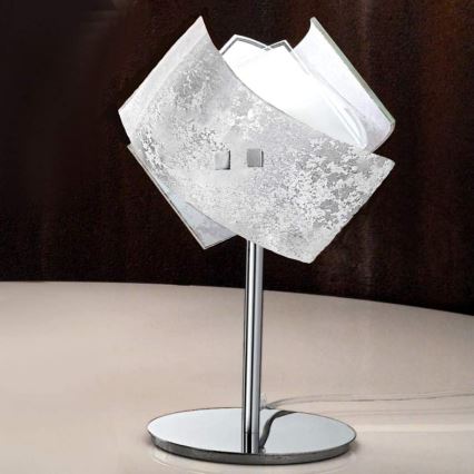 Gea Luce CAMILLA L P arg - Eπιτραπέζια λάμπα CAMILLA 1xE14/42W/230V ασήμι