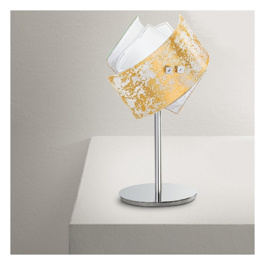 Gea Luce CAMILLA L P oro - Eπιτραπέζια λάμπα CAMILLA 1xE14/42W/230V χρυσαφί