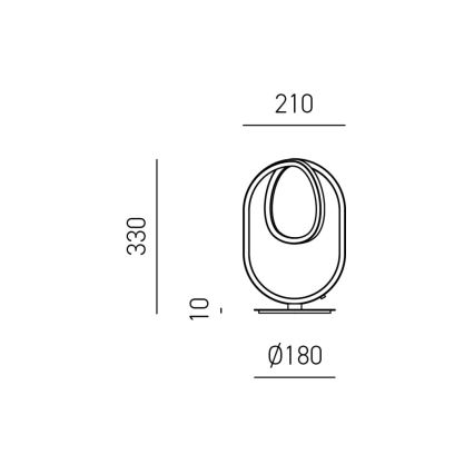 Gea Luce DIVA L TITANIO - Επιτραπέζια λάμπα dimming LED DIVA LED/17W/230V γκρι