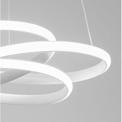 Gea Luce DIVA S G BIANCO - Led Dimmable κρεμαστό φωτιστικό οροφής DIVA LED/44W/230V λευκό