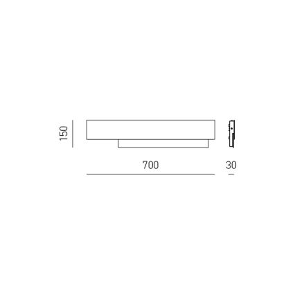 Gea Luce DOHA A G N - Φωτιστικό τοίχου LED DOHA LED/25W/230V 70 cm μαύρο