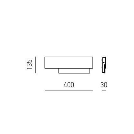 Gea Luce DOHA A P T - Φωτιστικό τοίχου LED DOHA LED/15W/230V 40 cm μπεζ