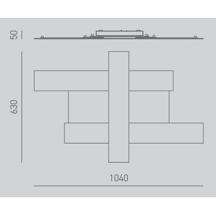 Gea Luce DOHA P G A - Φωτιστικό οροφής LED DOHA LED/50W/230V 104 cm ματ χρώμιο