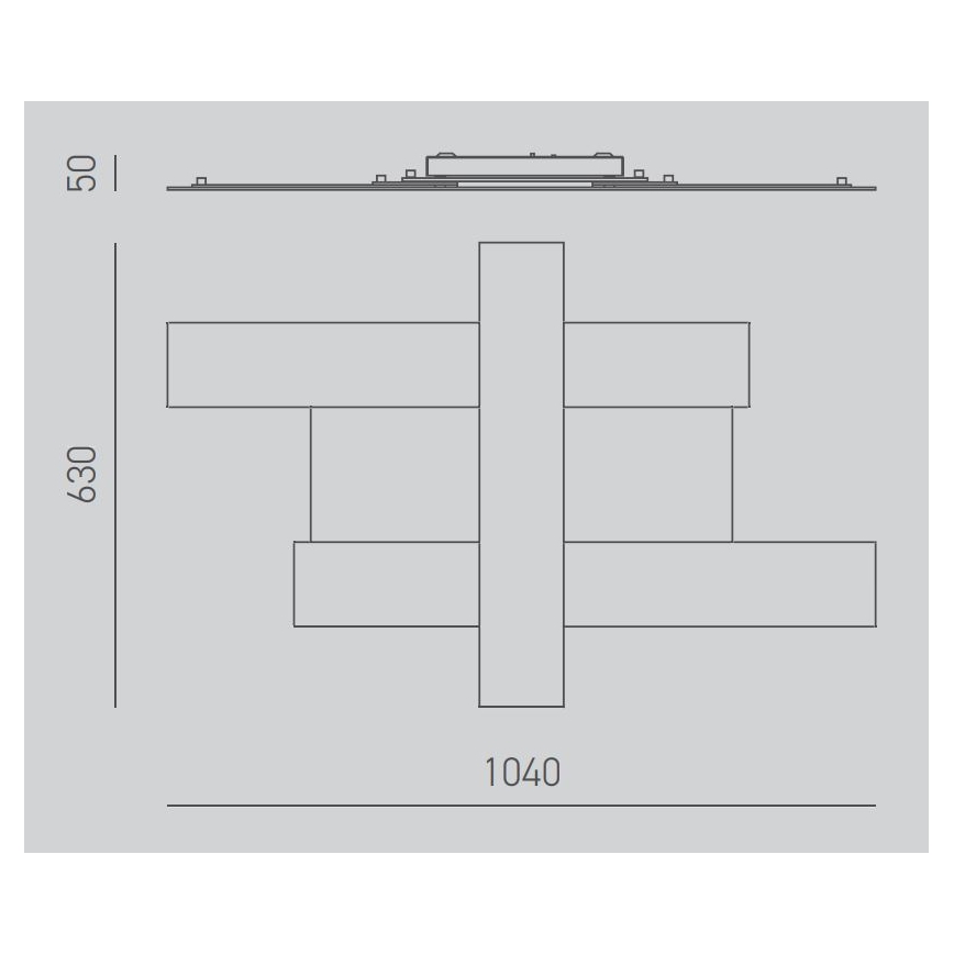 Gea Luce DOHA P G A - Φωτιστικό οροφής LED DOHA LED/50W/230V 104 cm ματ χρώμιο
