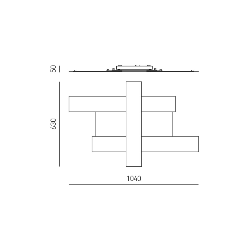 Gea Luce DOHA P G A - Φωτιστικό οροφής LED DOHA LED/50W/230V 104 cm ματ χρώμιο