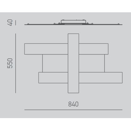 Gea Luce DOHA P M A - Φωτιστικό οροφής LED DOHA LED/40W/230V 84 cm ματ χρώμιο
