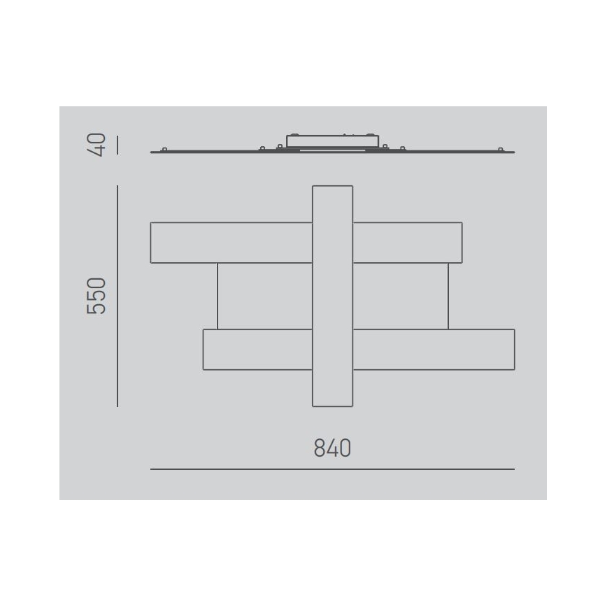 Gea Luce DOHA P M A - Φωτιστικό οροφής LED DOHA LED/40W/230V 84 cm ματ χρώμιο