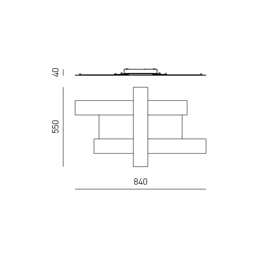 Gea Luce DOHA P M A - Φωτιστικό οροφής LED DOHA LED/40W/230V 84 cm ματ χρώμιο