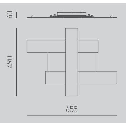 Gea Luce DOHA P P A - Φωτιστικό οροφής LED DOHA LED/30W/230V 65,5 cm ματ χρώμιο