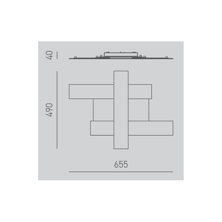 Gea Luce DOHA P P A - Φωτιστικό οροφής LED DOHA LED/30W/230V 65,5 cm ματ χρώμιο