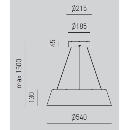 Gea Luce JULIETTE S B - Led Dimmable κρεμαστό φωτιστικό οροφής JULIETTE LED/50W/230V λευκό