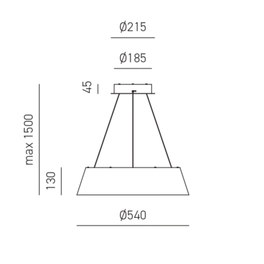Gea Luce JULIETTE S B - Led Dimmable κρεμαστό φωτιστικό οροφής JULIETTE LED/50W/230V λευκό