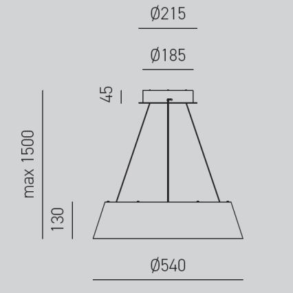 Gea Luce JULIETTE S N - Led Dimmable κρεμαστό φωτιστικό οροφής JULIETTE LED/50W/230V μαύρο/χρυσαφί