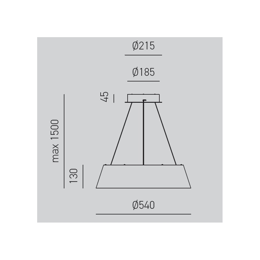 Gea Luce JULIETTE S N - Led Dimmable κρεμαστό φωτιστικό οροφής JULIETTE LED/50W/230V μαύρο/χρυσαφί