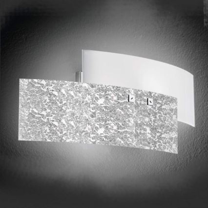 Gea Luce LARA A P arg - Φωτιστικό τοίχου LARA 2xE14/42W/230V ασήμι