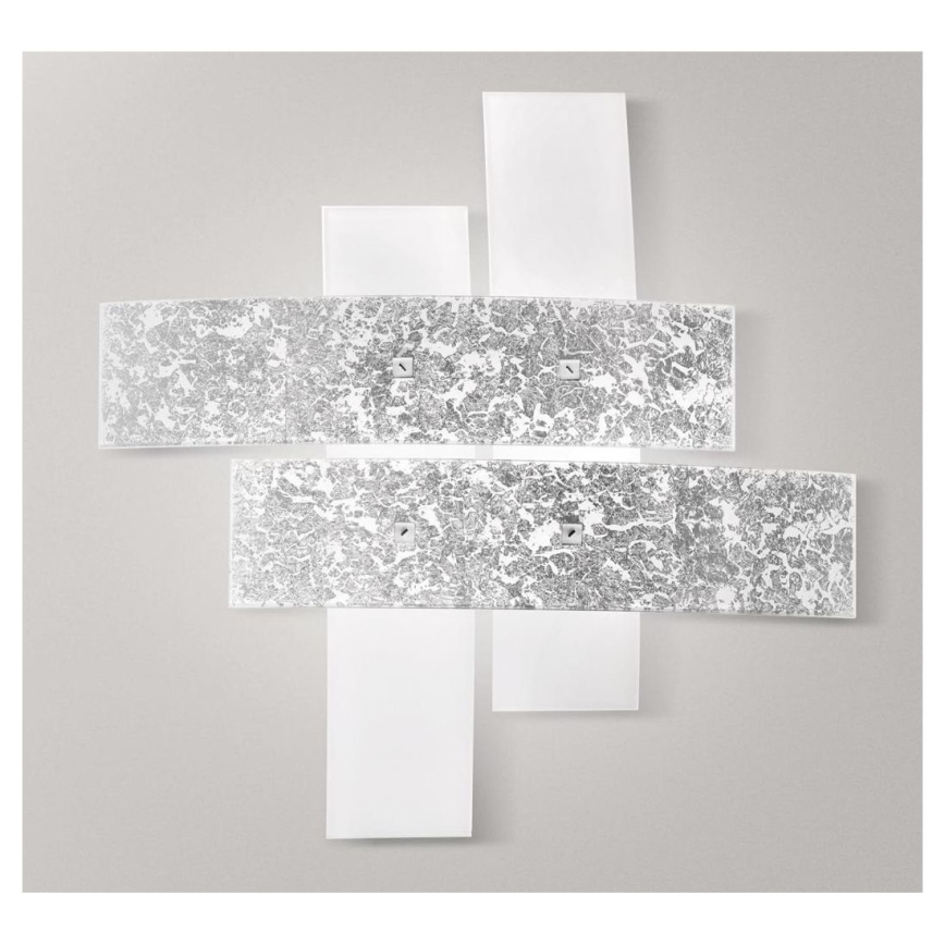 Gea Luce LARA P G arg - Φωτιστικό οροφής LARA 4xE27/52W/230V 91 cm ασήμι