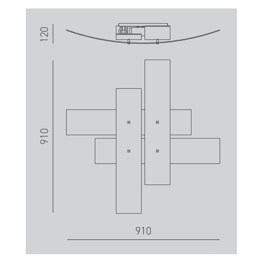Gea Luce LARA P G oro - Φωτιστικό οροφής LARA 4xE27/52W/230V 91 cm χρυσαφί