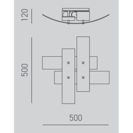 Gea Luce LARA P P oro - Φωτιστικό οροφής LARA 2xE27/52W/230V 50 cm χρυσαφί