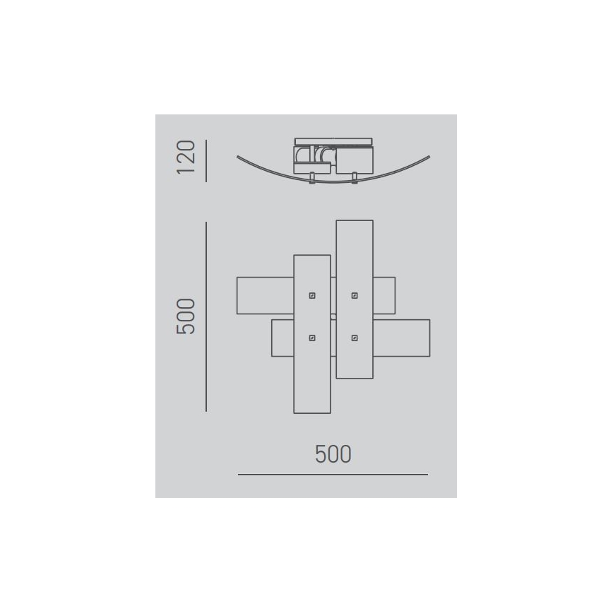 Gea Luce LARA P P oro - Φωτιστικό οροφής LARA 2xE27/52W/230V 50 cm χρυσαφί