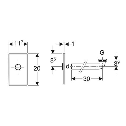 Geberit 115.416.11.1 - Σετ εγκατάστασης νιπτήρα, αλπικό λευκό