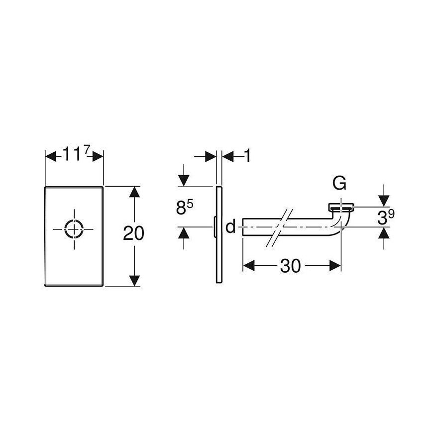 Geberit 115.416.11.1 - Σετ εγκατάστασης νιπτήρα, αλπικό λευκό