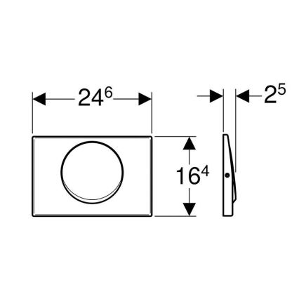 Geberit 115.751.00.1 - Πλήκτρο έκπλυσης Mambo 24,6x16,4 cm ανοξείδωτο