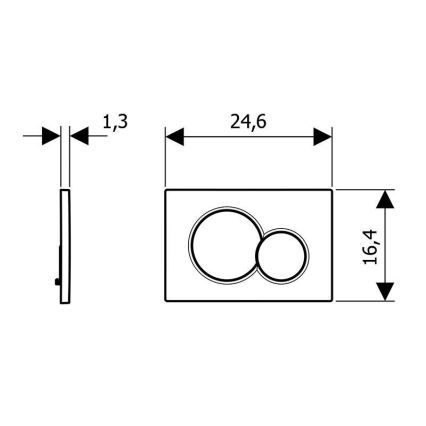 Geberit 115.770.DT.5 - Πλακέτα έκπλυσης Sigma01 Round 24,6x16,4 cm, μπρούτζινη