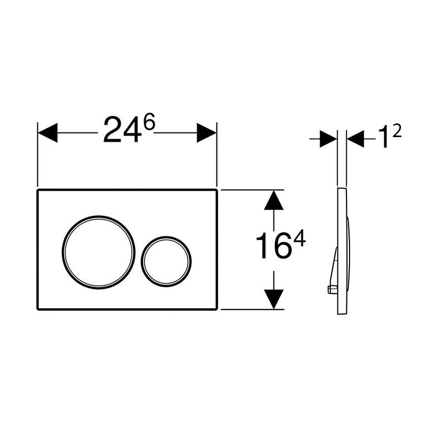 Geberit 115.882.01.1 - Κουμπί έκπλυσης Sigma20 24,6x16,4 cm λευκό