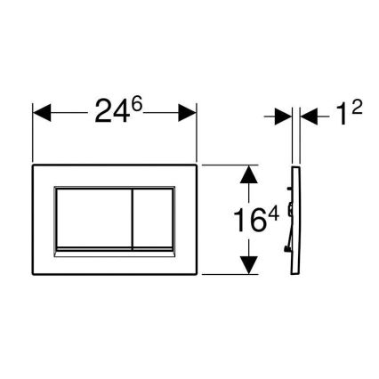 Geberit 115.883.11.1 - Πλακέτα εκκένωσης Sigma30 24,6x16,4 cm λευκή