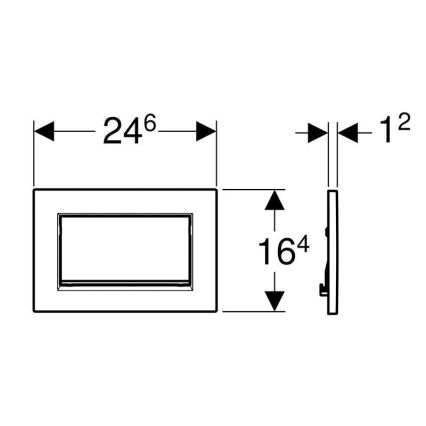 Geberit 115.893.KJ.1 - Πλήκτρο έκπλυσης Sigma30 24,6x16,4 cm λευκό/γυαλιστερό χρώμιο