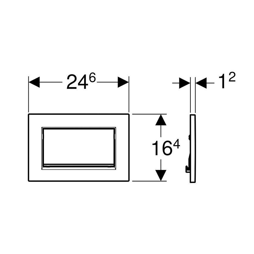 Geberit 115.893.KJ.1 - Πλήκτρο έκπλυσης Sigma30 24,6x16,4 cm λευκό/γυαλιστερό χρώμιο
