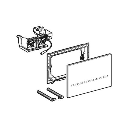 Geberit 116.090.SG.6 - Πλήκτρο έκπλυσης χωρίς επαφή Sigma80 24,7x16,4 cm IP45 μαύρο