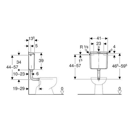 Geberit 136.610.11.1 - Δοχείο έκπλυσης AP110 6/9 l αλπικό λευκό