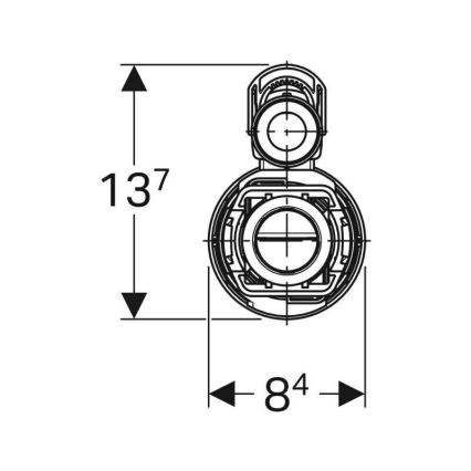 Geberit 282.350.21.2 - Βαλβίδα έκπλυσης για διπλή έκπλυση Τύπος 290